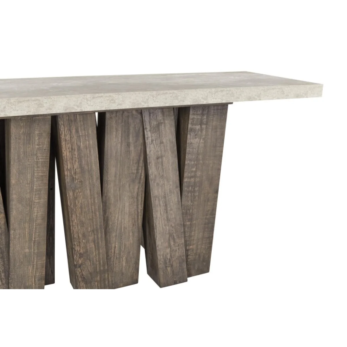 Simone Solid Wood Rectangle Console Table Console Tables Brown 8