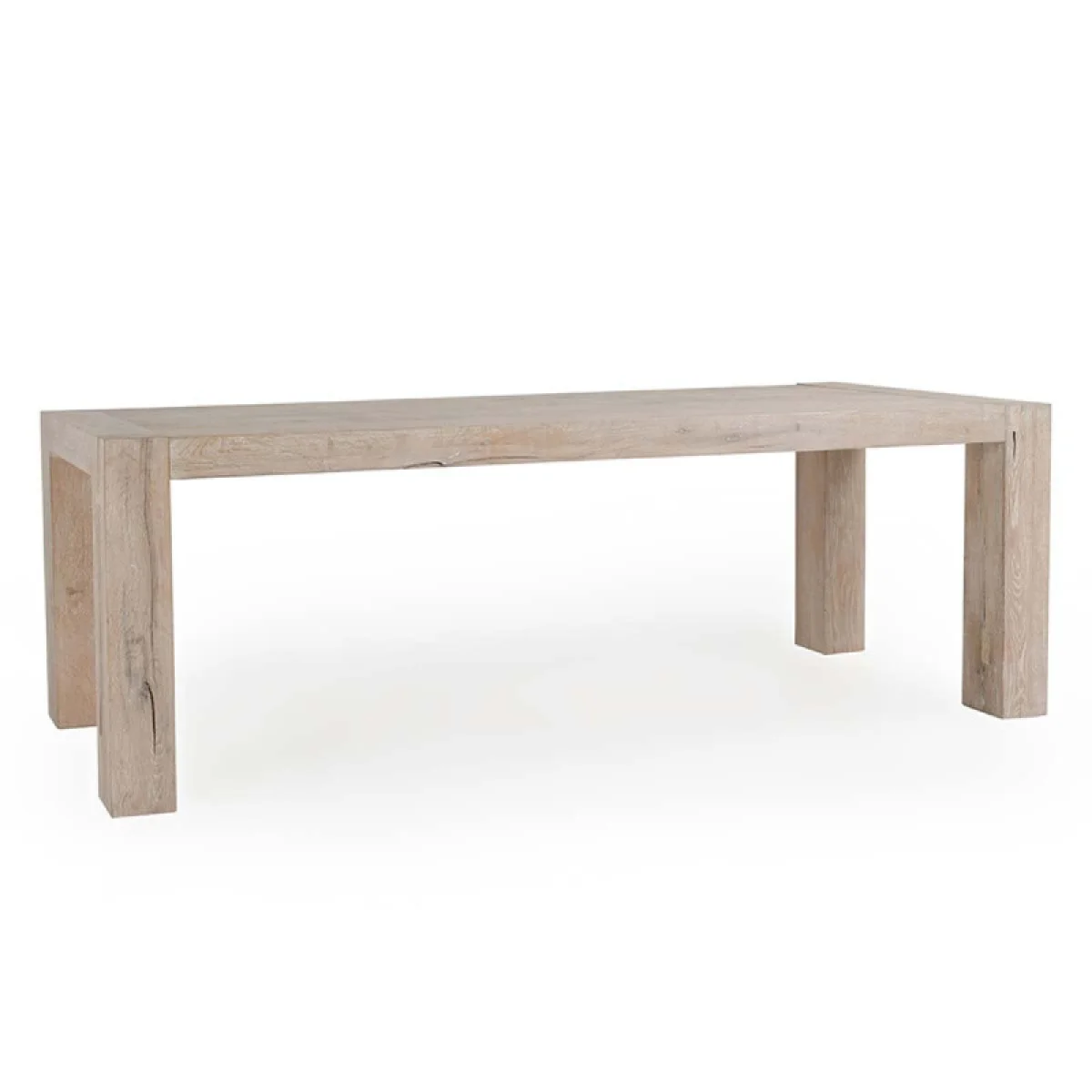 Kingston Solid Wood Rectangle Dining Table Dining Tables Aged Cream 4