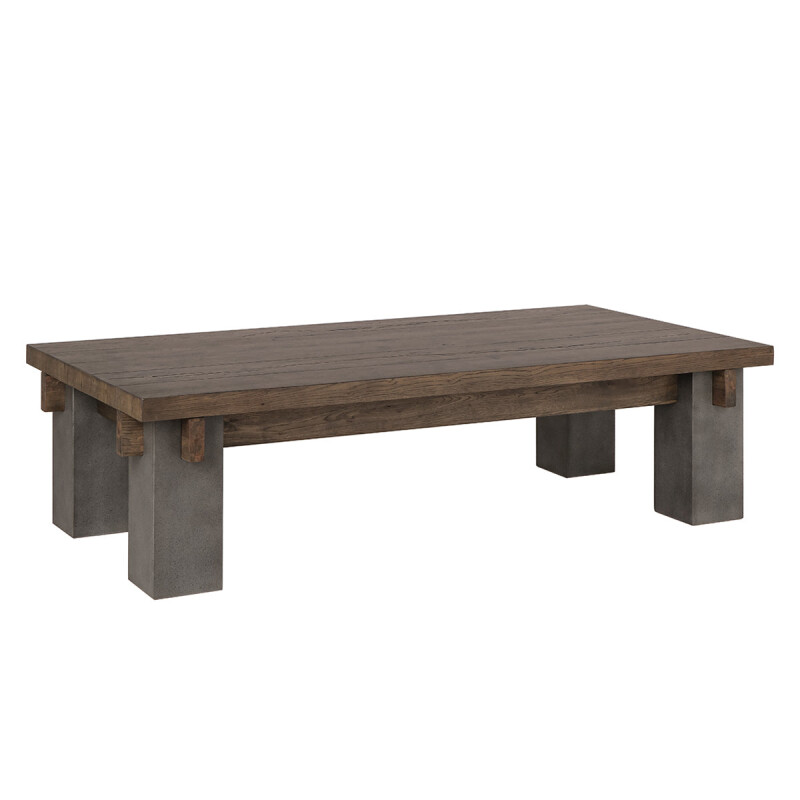 Dallas Solid Wood Rectangle Coffee Table
