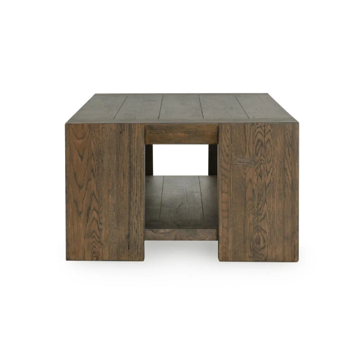Troy Solid Wood Rectangle Coffee Table Cocktail & Coffee Tables Brown 7