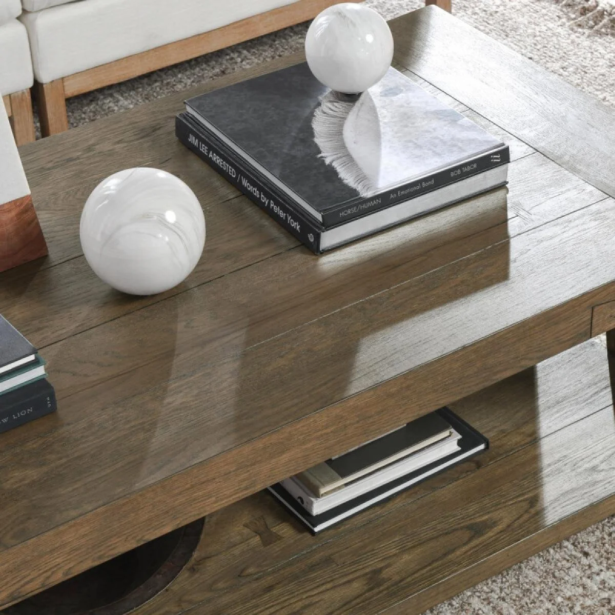 Troy Solid Wood Rectangle Coffee Table Cocktail & Coffee Tables Brown 11