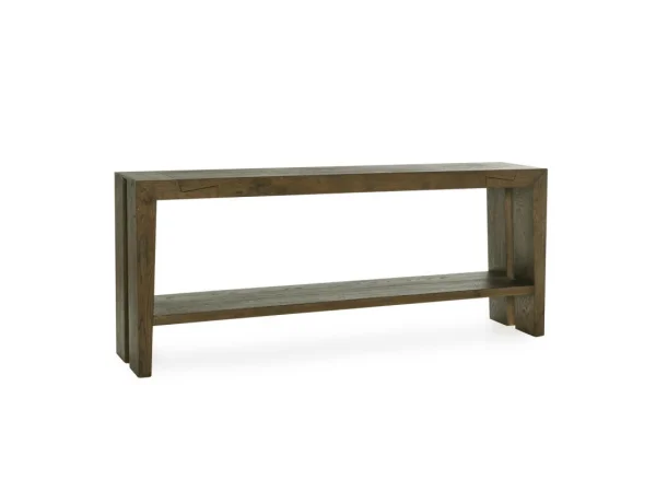 Troy Solid Wood Rectangle Console Table Console Tables Brown