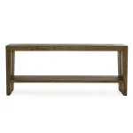 Troy Solid Wood Rectangle Console Table Console Tables Brown 14