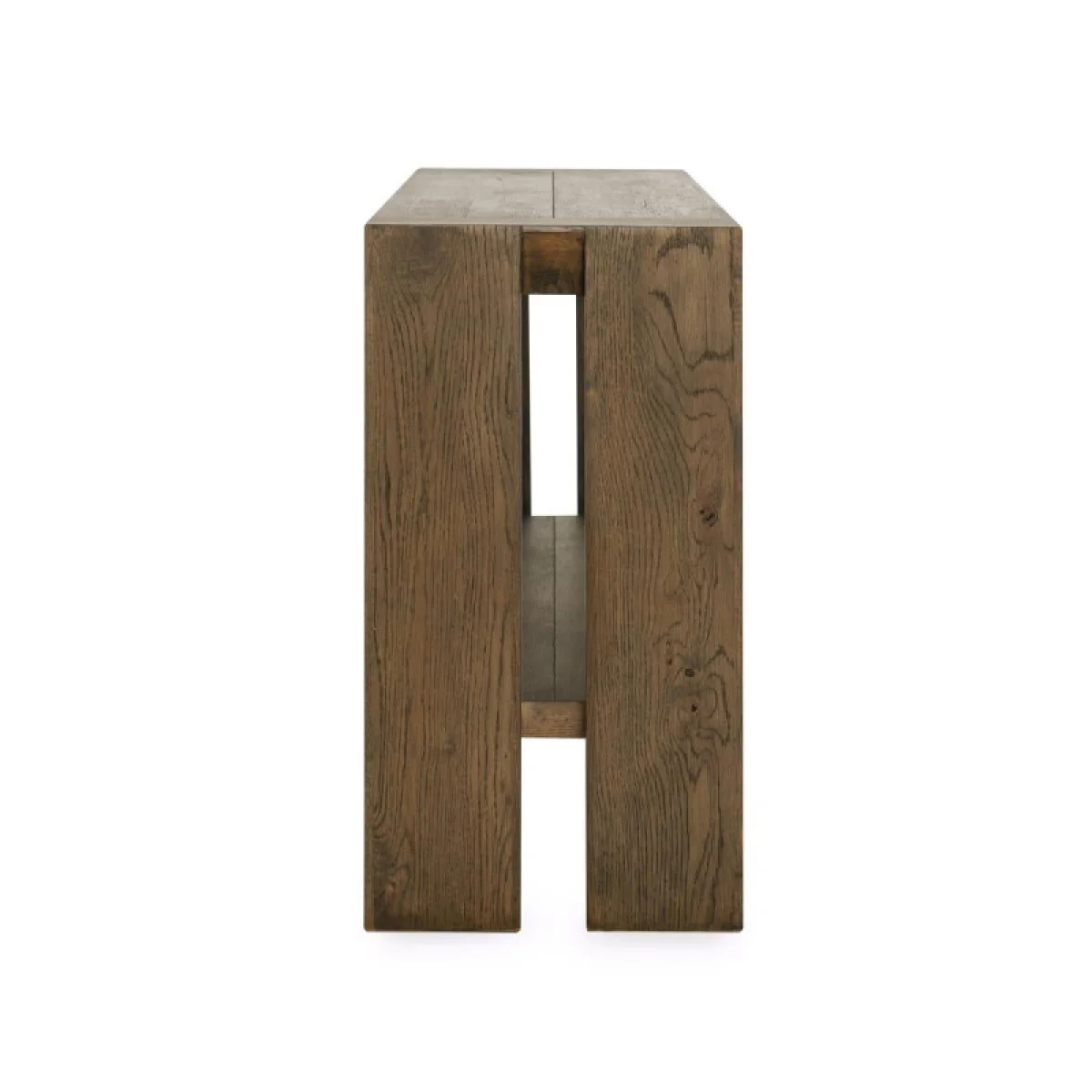 Troy Solid Wood Rectangle Console Table Console Tables Brown 7