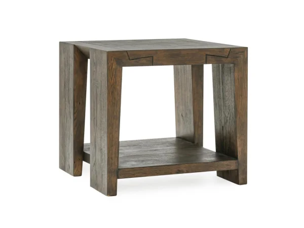Troy Solid Wood Square End Table End tables Brown