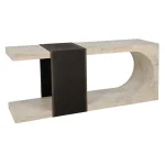 Danica Solid Wood Rectangle Console Table – Aged Cream Console Tables Aged Cream 13