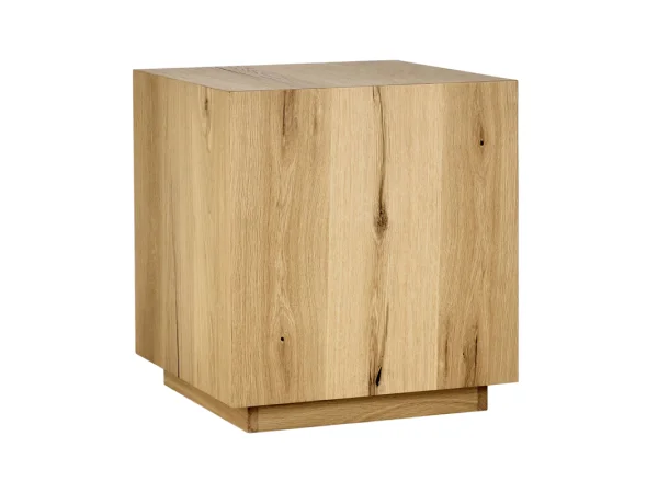 Layne Solid Wood Square End Table – True Natural End tables Brown 4