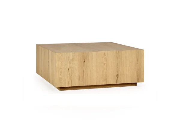 Layne Solid Wood Square Coffee Table W Casters – True Natural Cocktail & Coffee Tables Brown