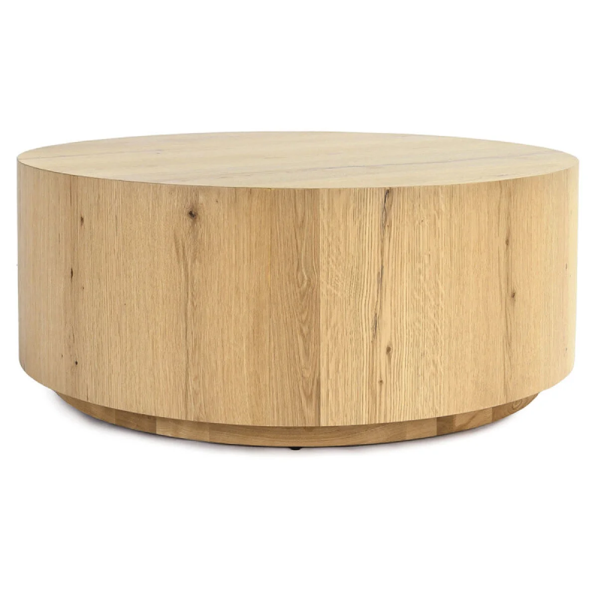 Layne Solid Wood Round Coffee Table With Casters – True Natural Cocktail & Coffee Tables Brown 4
