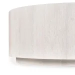 Layne Solid Wood Round Coffee Table With Casters – Milk White Cocktail & Coffee Tables Classic Home 13