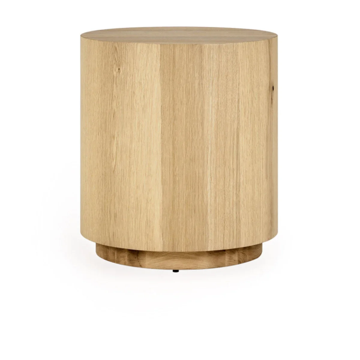 Layne Solid Wood Round End Table – True Natural End tables Brown 4