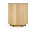 Layne Solid Wood Round End Table – True Natural End tables Brown 10