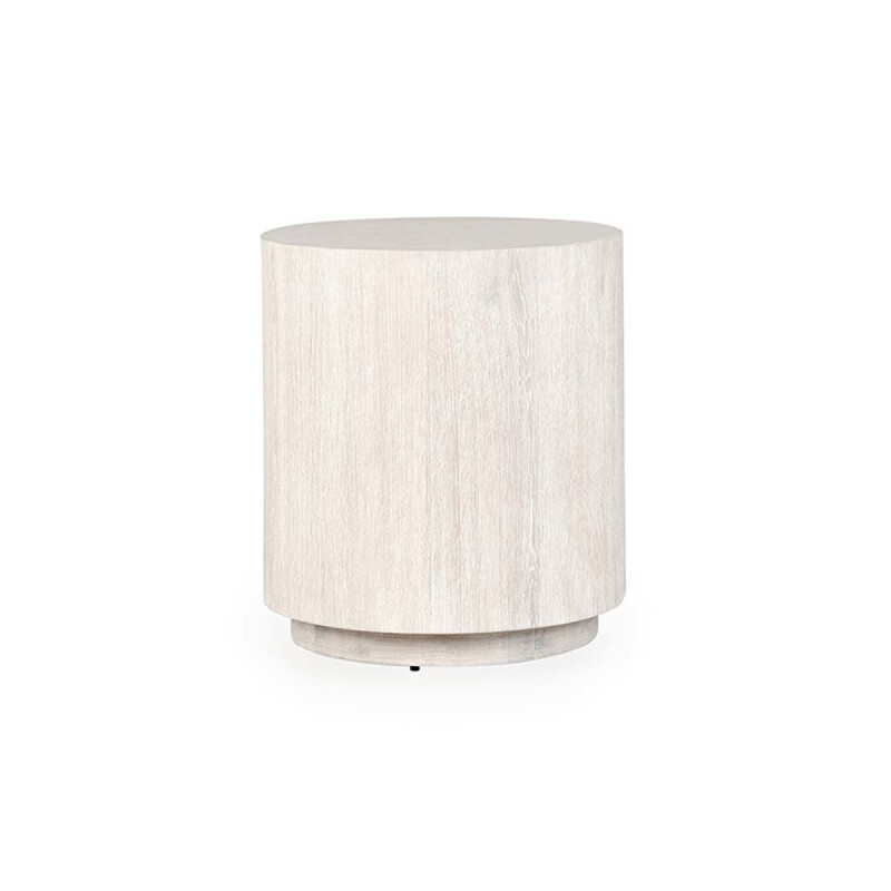 Layne Solid Wood Round End Table – Milk White End tables Classic Home 4 Layne Solid Wood Round End Table – Milk White End tables Classic Home 4
