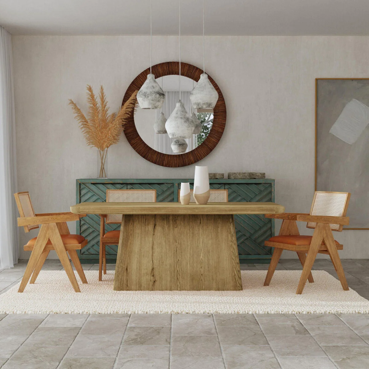 Orlando Solid Wood Rectangle Dining Table Dining Tables Brown 10
