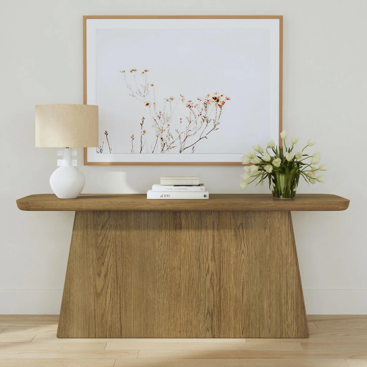 Orlando Solid Wood Rectangle Console Table Console Tables Brown 10