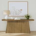 Orlando Solid Wood Rectangle Console Table Console Tables Brown 17