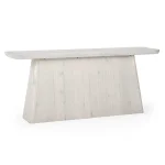 Orlando Solid Wood Rectangle Console Table – Milk White Console Tables Classic Home 10