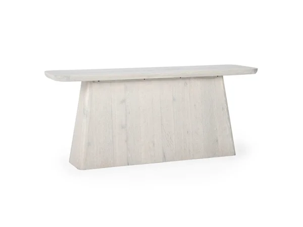 Orlando Solid Wood Rectangle Console Table – Milk White Console Tables Classic Home
