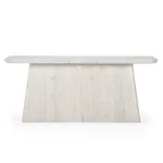 Orlando Solid Wood Rectangle Console Table – Milk White Console Tables Classic Home 12