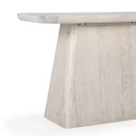 Orlando Solid Wood Rectangle Console Table – Milk White Console Tables Classic Home 15