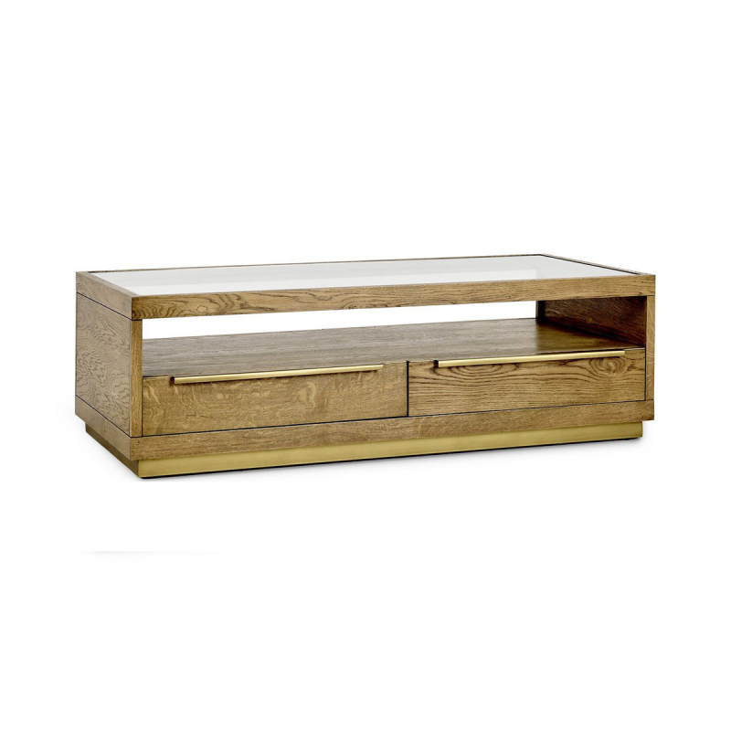 Fallbook Solid Wood Rectangle 4dwr Coffee Table