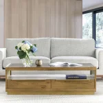 Fallbook Solid Wood Rectangle 4dwr Coffee Table - Image 9