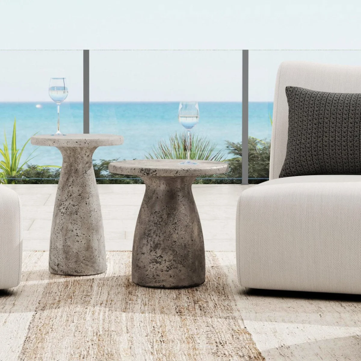 Collins Outdoor Round Accent Table Outdoor Tables Classic Home 9
