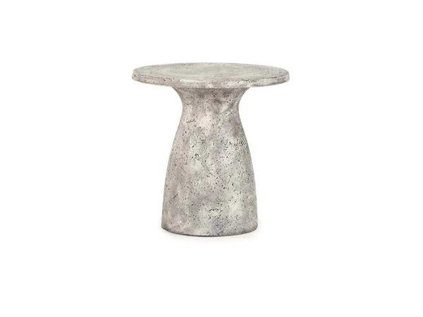 Collins Outdoor Round Accent Table – Light Gray Outdoor Tables Classic Home