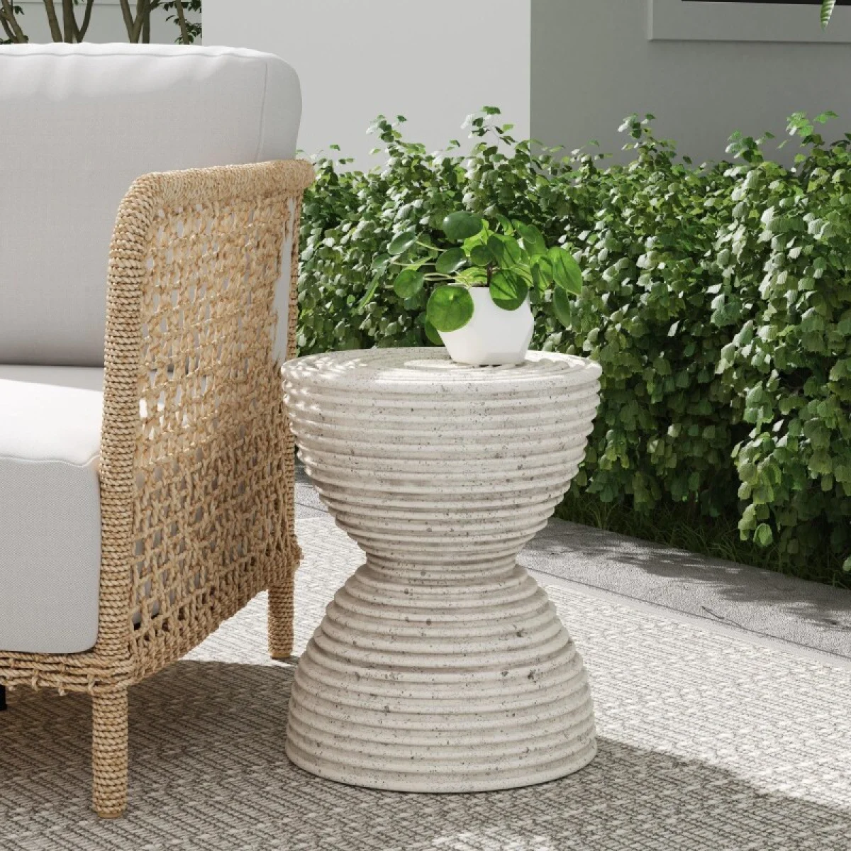 Corey Outdoor Round Accent Table Outdoor Tables Classic Home 9