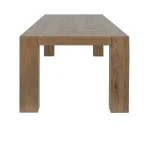 Kingston Solid Wood Rectangle Dining Table – Cafe Brown Dining Tables Brown 13