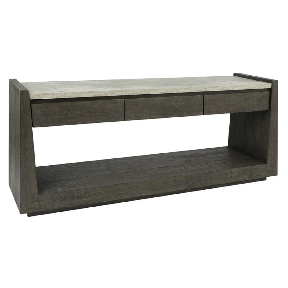 Tori Solid Wood Rectangle Console Table Console Tables Antique Gray 4