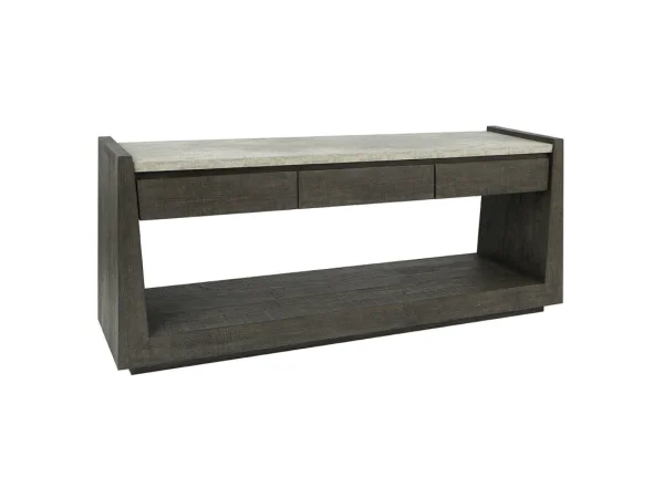 Tori Solid Wood Rectangle Console Table Console Tables Antique Gray