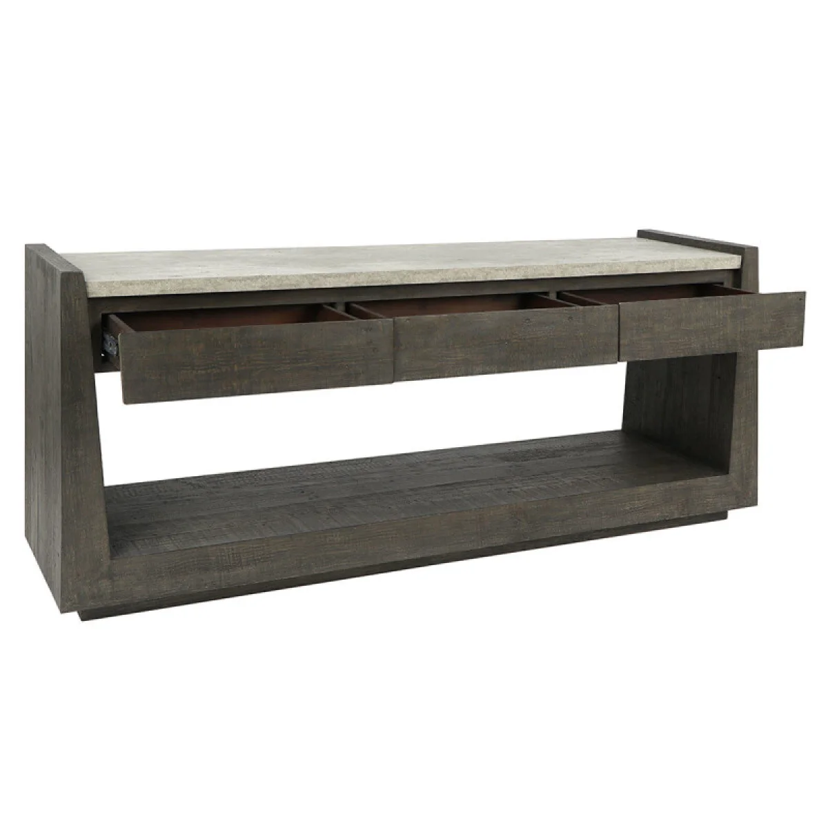 Tori Solid Wood Rectangle Console Table Console Tables Antique Gray 6