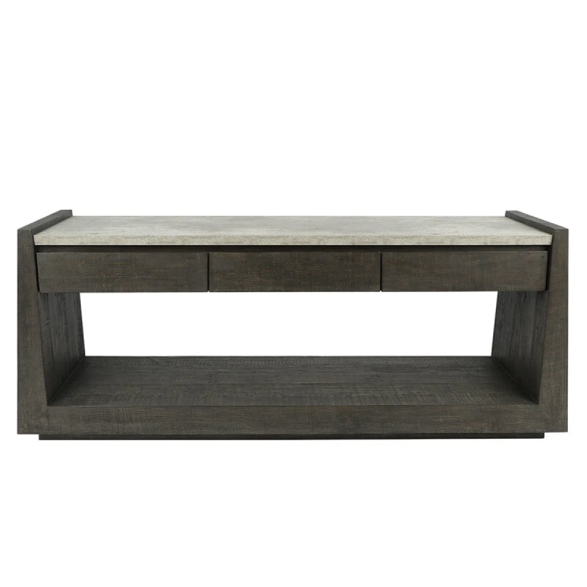 Tori Solid Wood Rectangle Console Table Console Tables Antique Gray 7