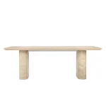 Seglass 87″ Dining Table Outdoor Dining Tables Beige 12