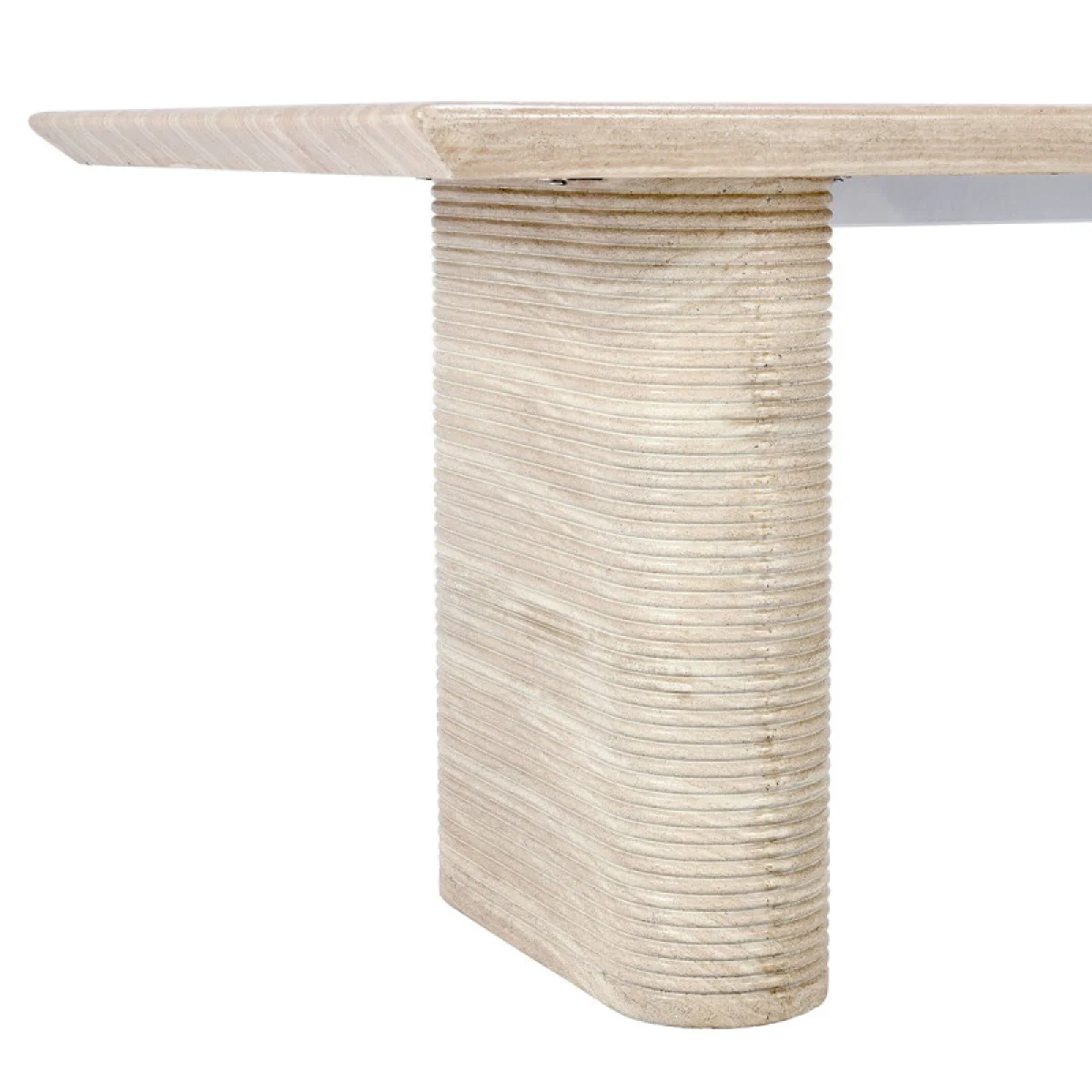 Seglass 87″ Dining Table Outdoor Dining Tables Beige 9