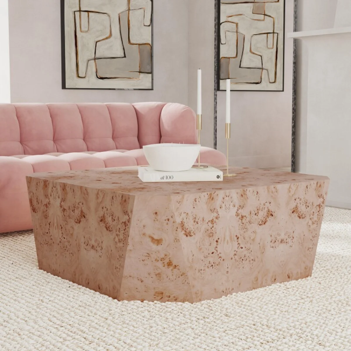 Avena Solid Wood Square Coffee Table Cocktail & Coffee Tables Classic Home 9
