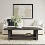 Larson Solid Wood Rectangle Coffee Table Cocktail & Coffee Tables black 19
