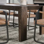 Troy Solid Wood Rectangle Dining Table Dining Tables Brown 21