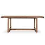 Lyra Pine Wood 80-110" Extension Dining Table Smoke Brown - Image 3