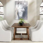 Lyra Pine Wood 80-110" Extension Dining Table Smoke Brown - Image 8