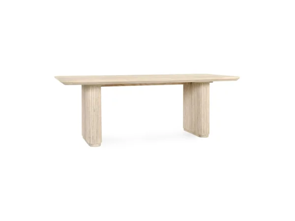 Vander Solid Wood Rectangle Dining Table – Cream Washed Dining Tables Classic Home