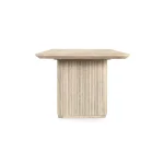 Vander Solid Wood Rectangle Dining Table - Cream Washed - Image 4