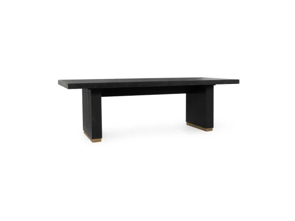 Lynx Solid Wood Rectangle Dining Table – Carbon Black Dining Tables black