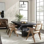 Lynx Solid Wood Rectangle Dining Table – Carbon Black Dining Tables black 21