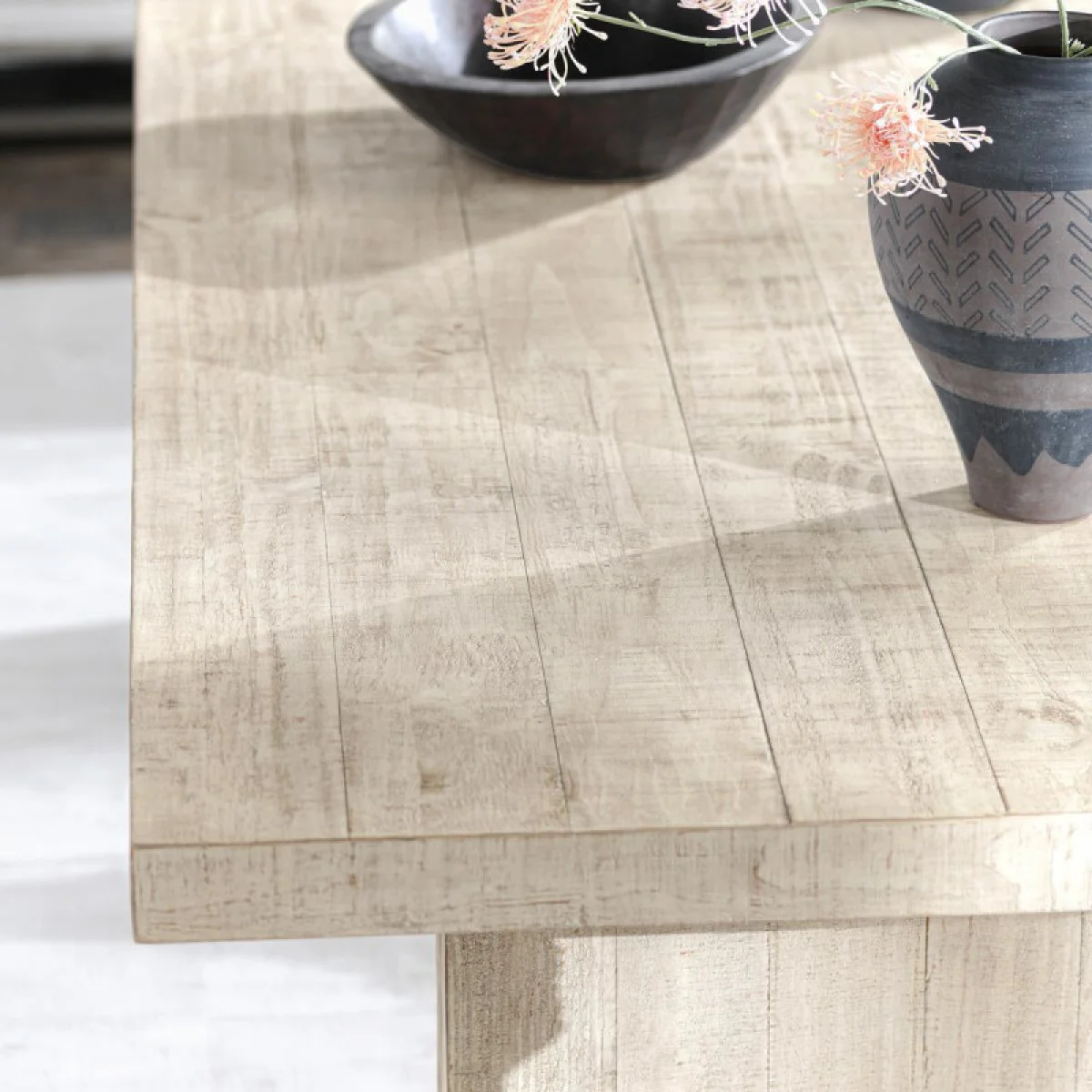 Lynx Solid Wood Rectangle Dining Table Dining Tables Antique White 10