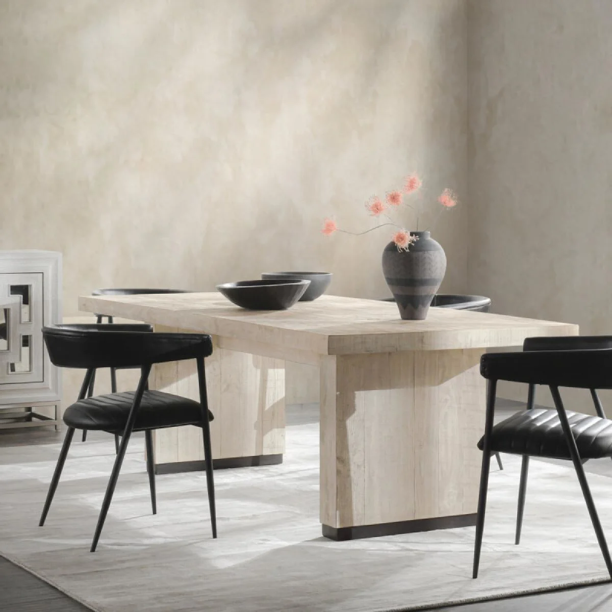 Lynx Solid Wood Rectangle Dining Table Dining Tables Antique White 12