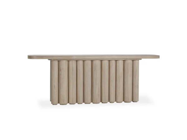 Tiber Solid Wood Rectangle Console Table – Cream Washed Console Tables Classic Home