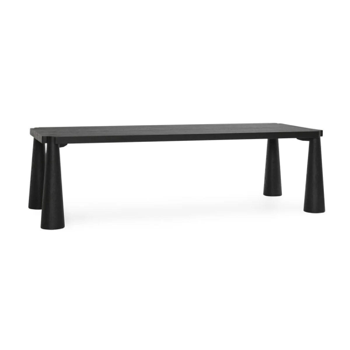 Atrop Solid Wood Rectangle Dining Table – Ink Black Dining Tables black 4