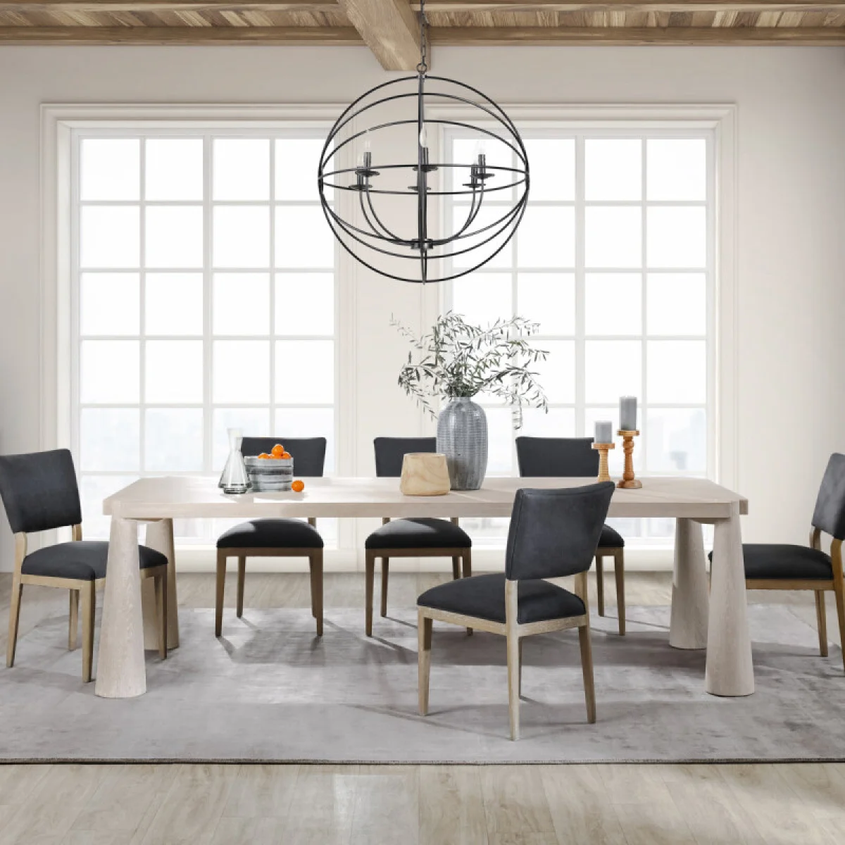 Atrop Solid Wood Rectangle Dining Table Dining Tables Classic Home 11